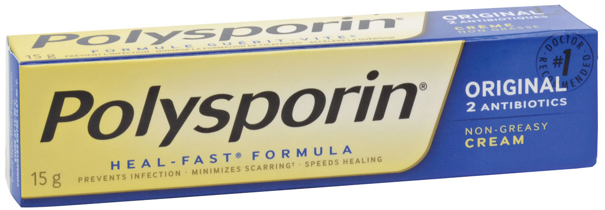 Polysporin Antibiotic First Aid Ointment - 15g | Fast Healing for Cuts, Scrapes & Burns | Essential for Home, Travel & Outdoor First Aid Kits