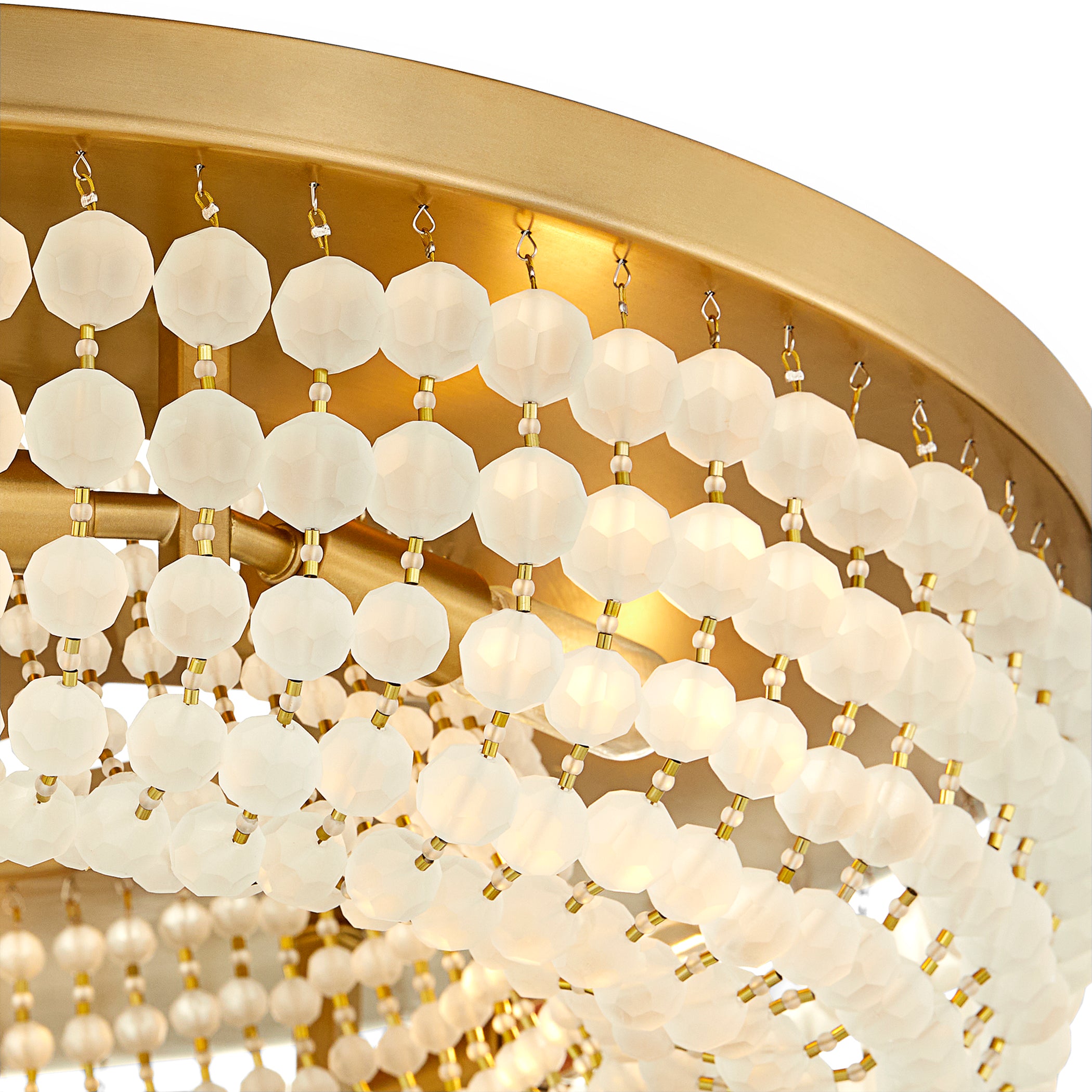 Cyan Design OPHELIA 11942 Aged Brass Flush Mount Ceiling Light Fixture - Vintage Style Lighting for Bedroom, Hallway & Entryway