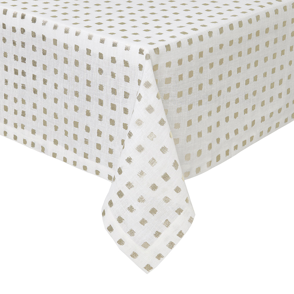 Premium Antibes Tablecloth 66x128 Inches - Waterproof & Stain-Resistant Rectangular Table Cover for Dining, Parties, and Outdoor Events
