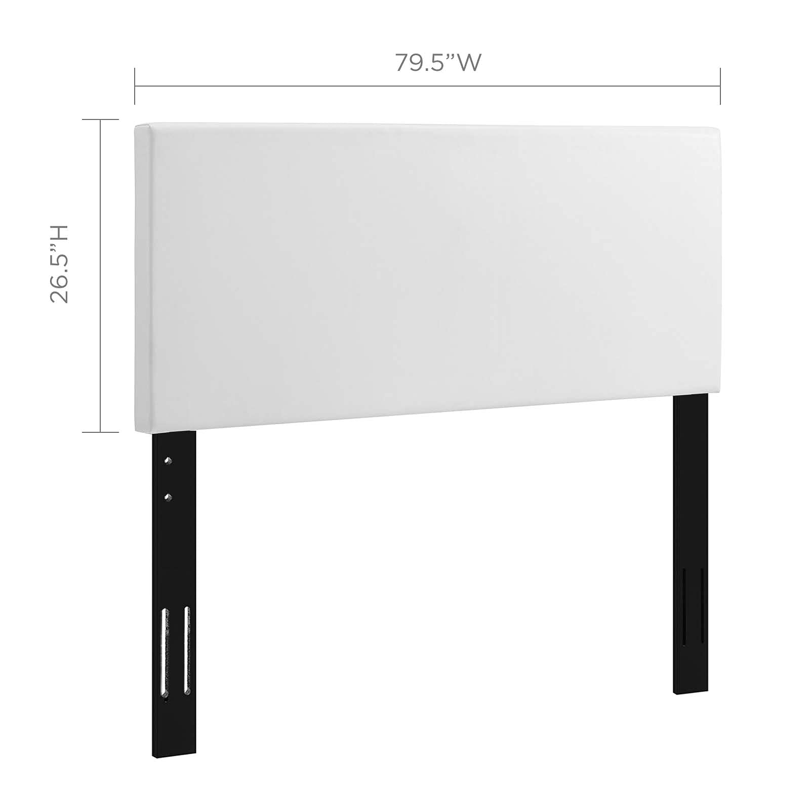 Modway Taylor California King Upholstered Faux Leather Headboard in White - Luxury Bedroom Decor for Modern Master Suites