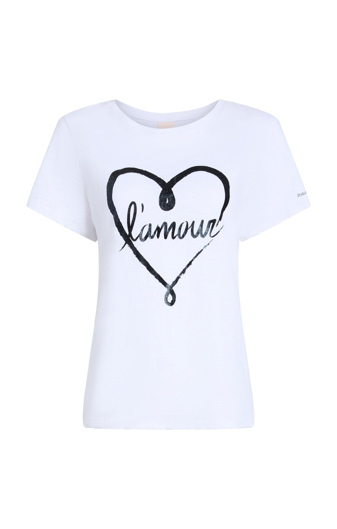 Cinq à Sept Doodled L'amour Tee - Women's Romantic Graphic T-Shirt for Casual Outfits & Date Nights | Trendy Love-Themed Top for Everyday Wear