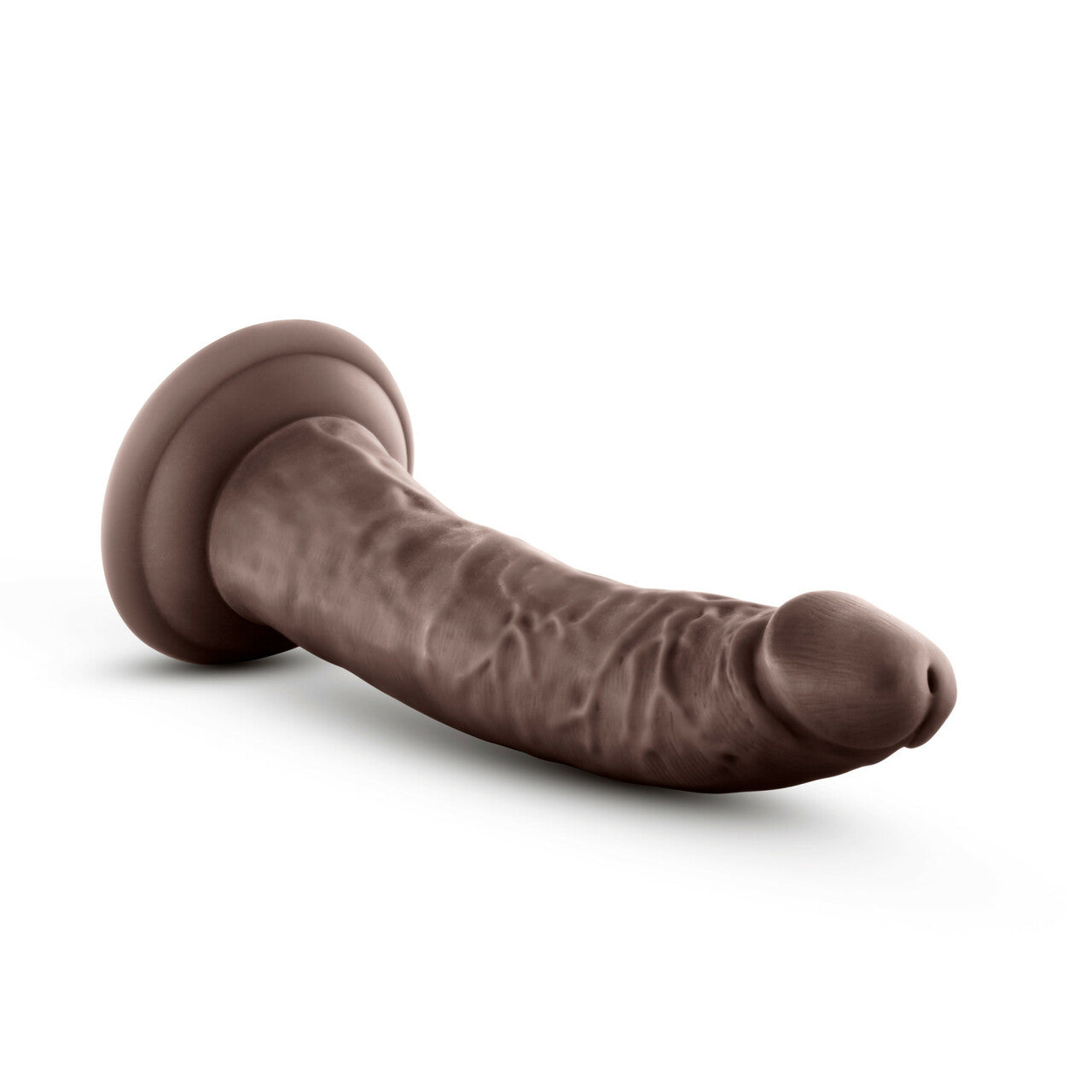 Au Naturel Jack 7 Inch Realistic Dildo - Chocolate Brown Silicone Adult Toy for Couples & Solo Play - Perfect for BDSM, Roleplay & Spicing Up Your Sex Life
