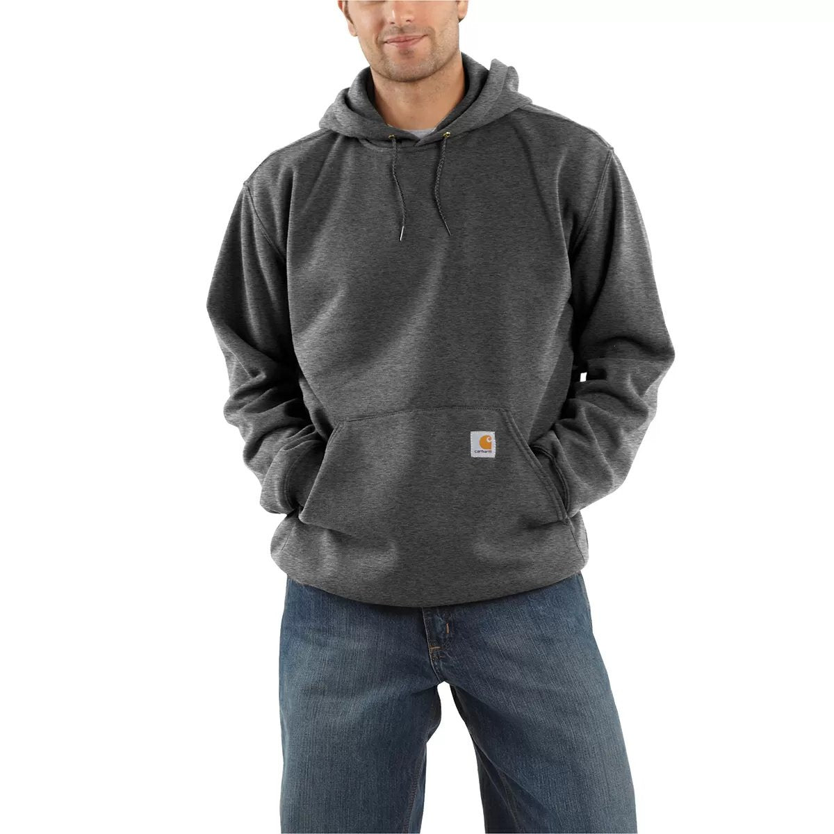 Carhartt® Midweight Hooded Pullover Sweatshirt - Men's Durable Fleece Hoodie for Work & Outdoor Activities | Warm Casual Wear for Winter, Hiking & Construction Jobs