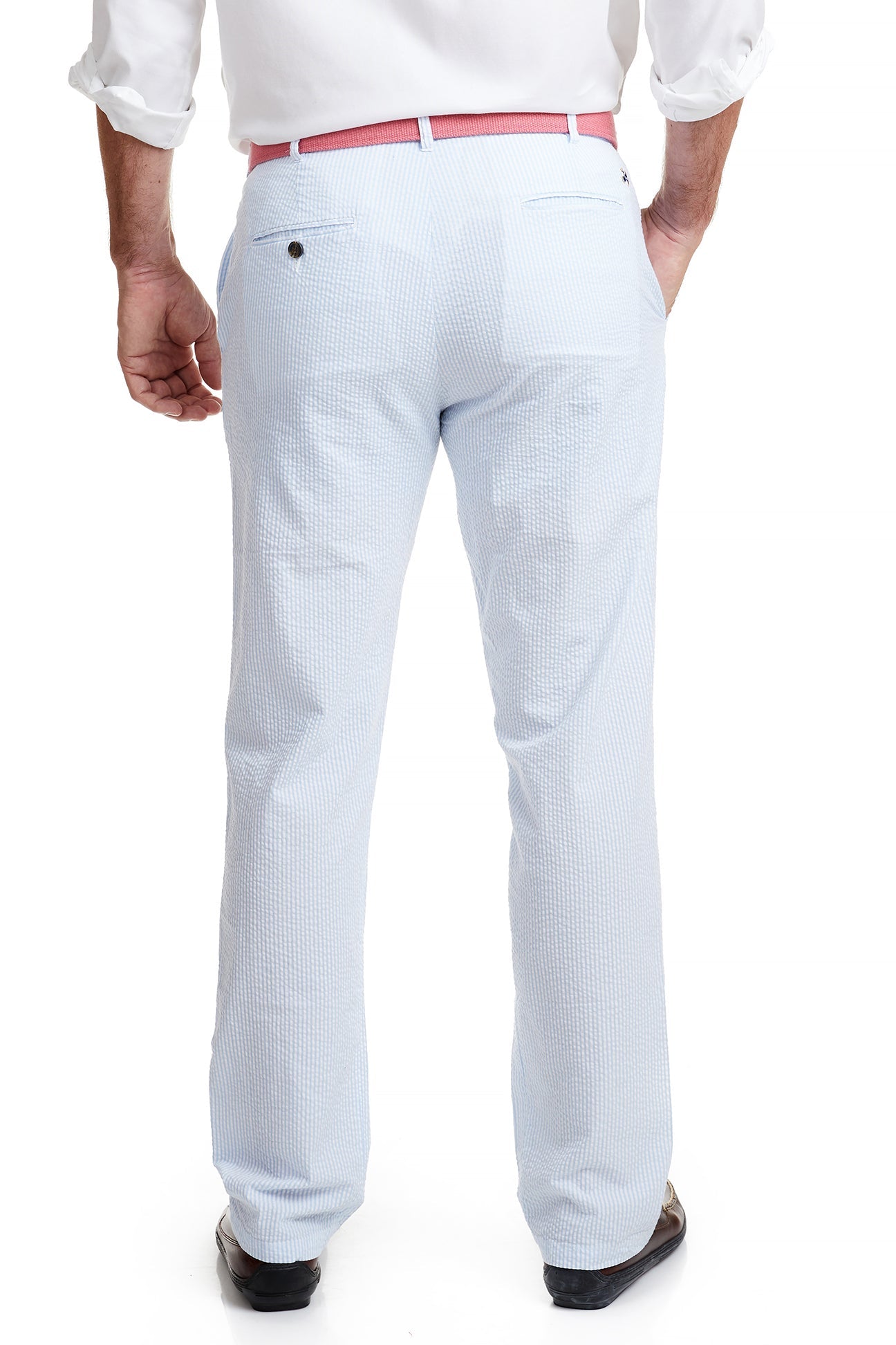 Harbor Pant Blue Seersucker - Comfortable Men's Casual Pants for Summer, Beach & Outdoor Activities | Lightweight & Breathable Fabric