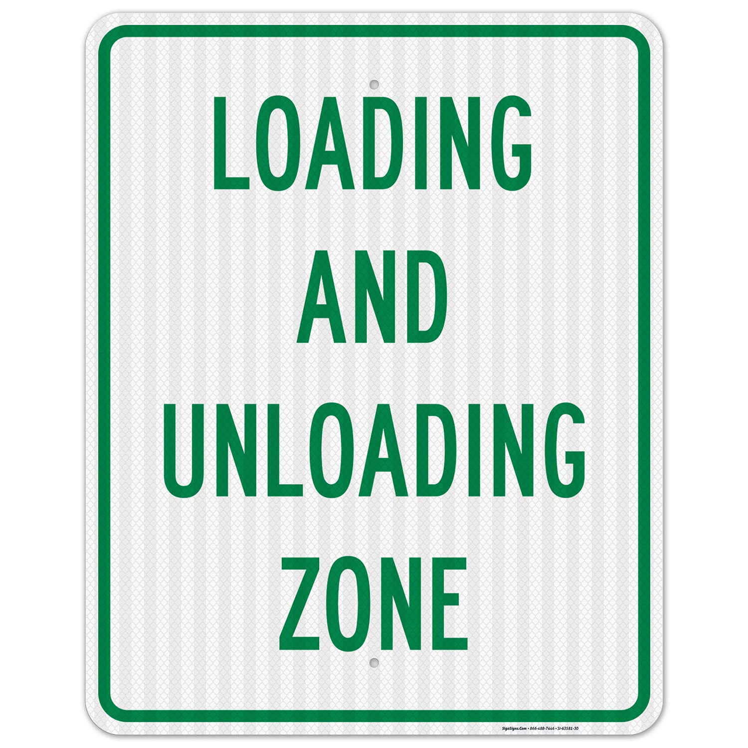 3M EGP Reflective Loading Zone Sign - 24x30 Inches, .080 Aluminum, Fade Resistant - Made in USA - Perfect for Warehouses, Construction Sites & Parking Areas