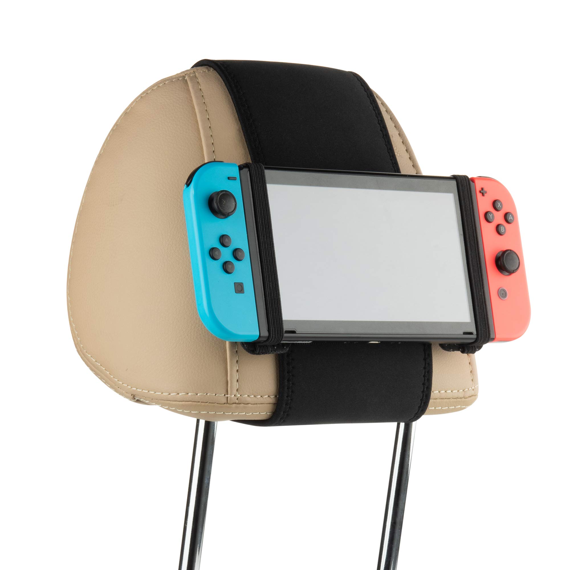 Universal Car Headrest Mount Holder for Nintendo Switch & Mini Tablets - Secure Gaming & Entertainment on Road Trips & Long Drives