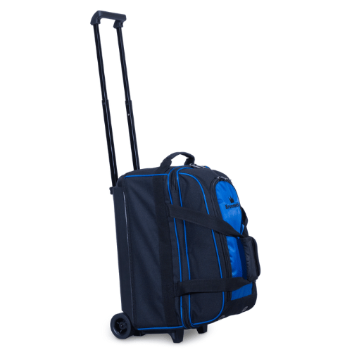 Brunswick Zone Double Roller Blue Bowling Bag - Durable & Spacious for Bowling Balls & Accessories - Perfect for League Play & Tournaments