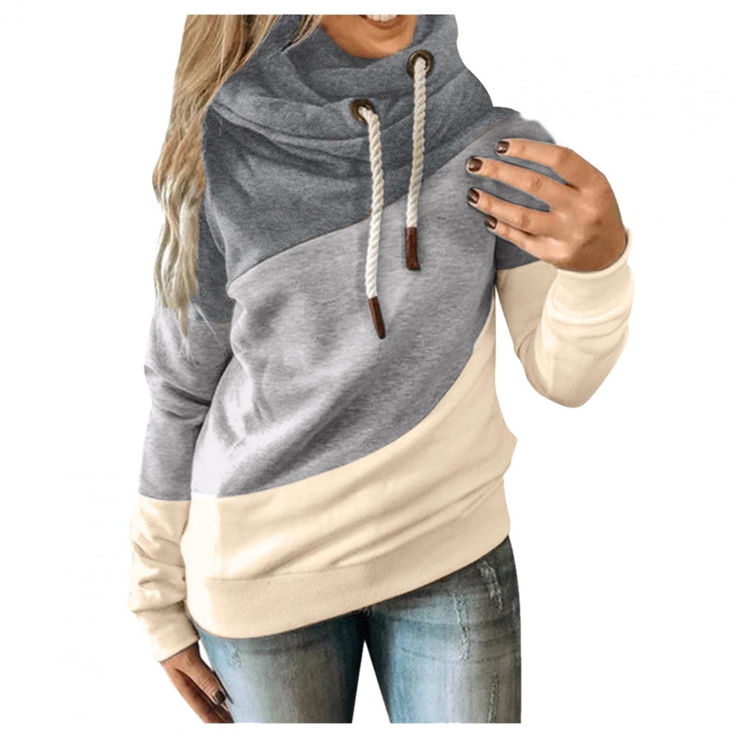 AIHOU Women's Hoodies - 2022 Fall Fashion Long Sleeve Sweatshirt | Cozy Winter Sweater Tops for Women | Perfect for Casual Outfits, Layering & Outdoor Activities