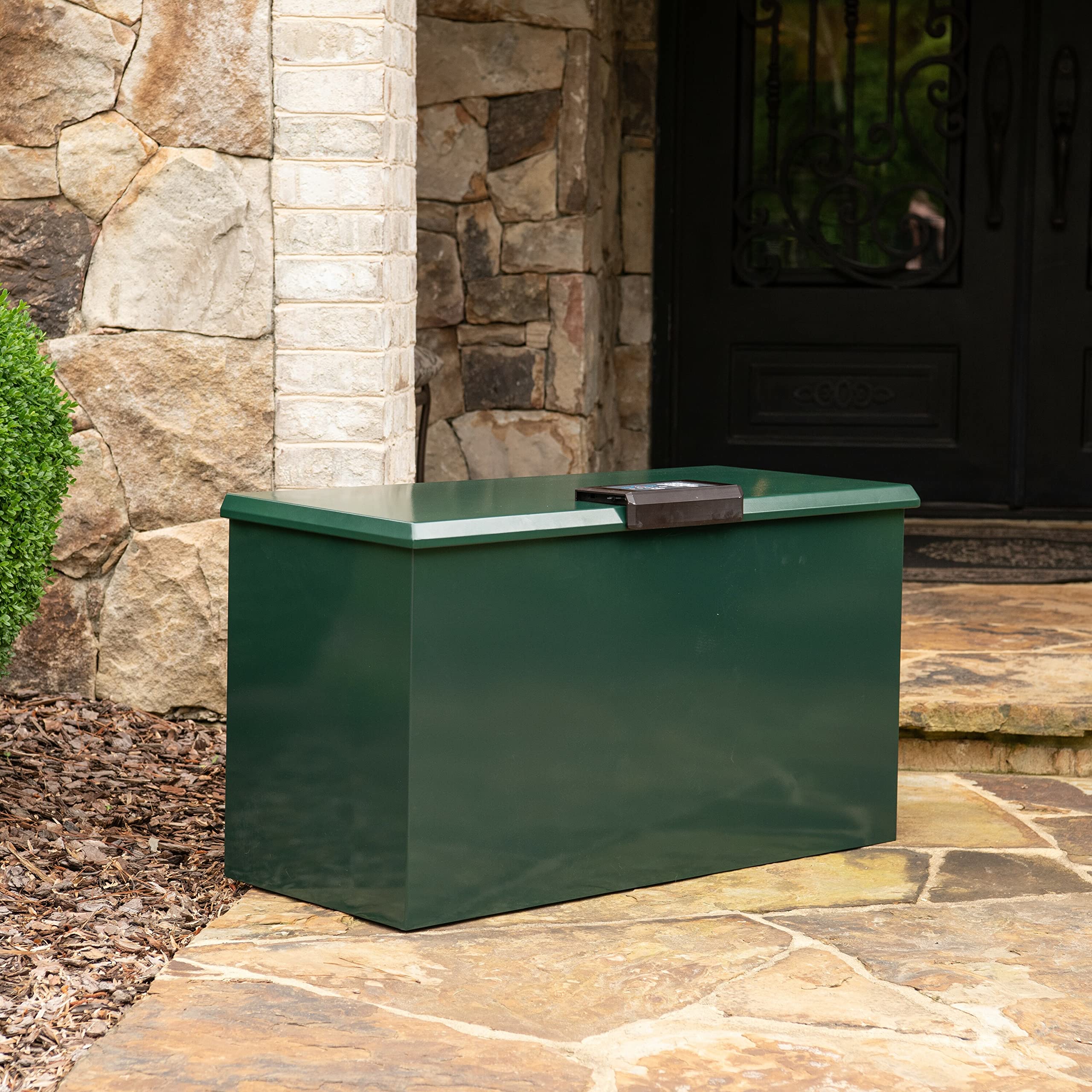 Smart Parcel Locker with LTE/Wi-Fi/Bluetooth - Secure Locking Mailbox for Package Deliveries - Large Green Outdoor Package Drop Box - Ideal for Homes, Apartments & Offices