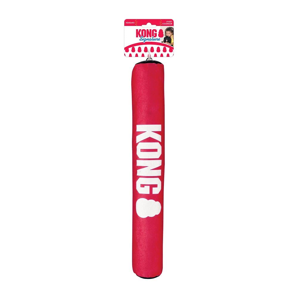 KONG Signature Stick Dog Chew Toy - Medium Durable Rubber Chew for Aggressive Chewers - Perfect for Fetch, Training & Playtime
