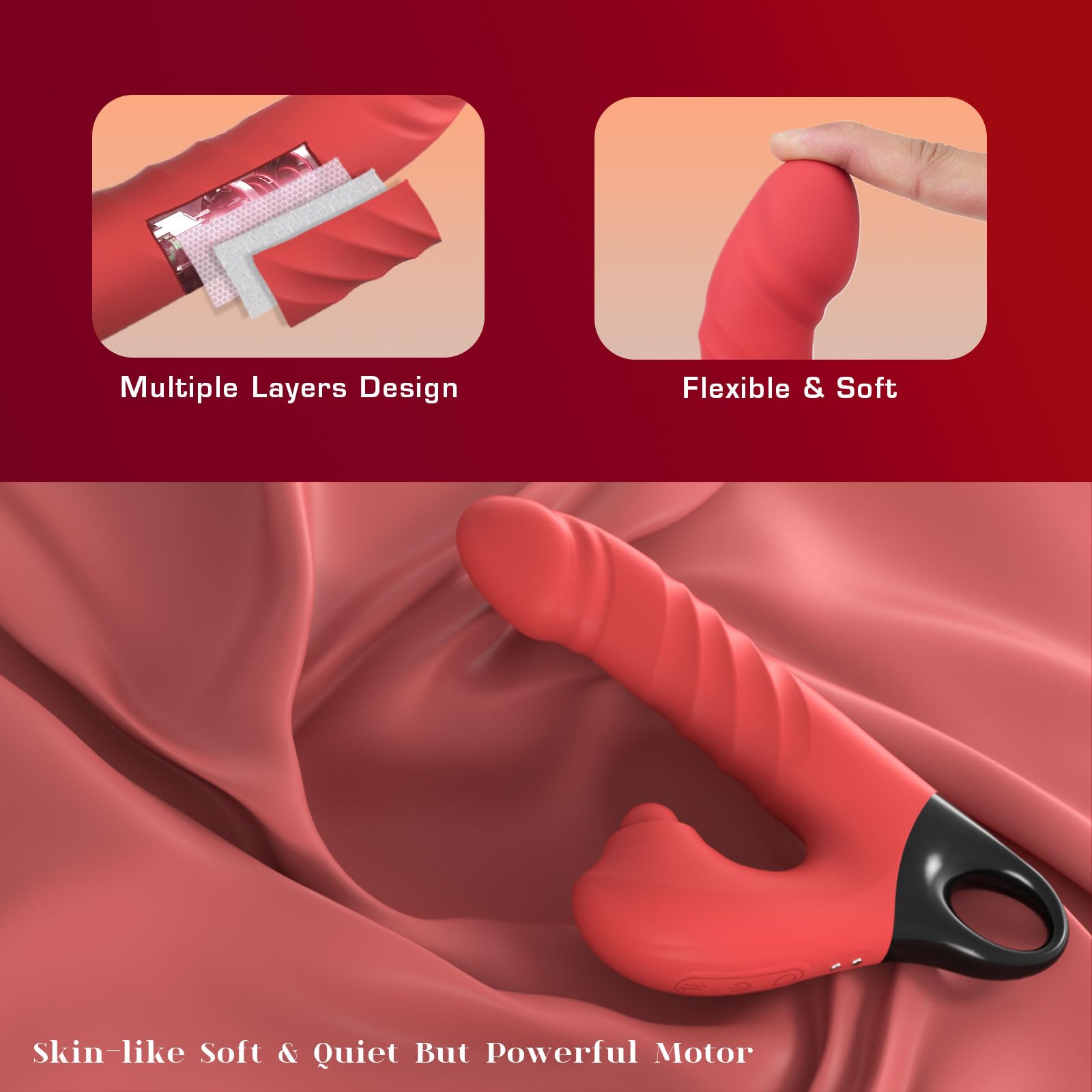 YUKZEN 3-in-1 Rabbit Vibrator with Thrusting & Clitoral Stimulation - 10 Vibration & 5 Pulsation Modes for G-Spot & Dual Pleasure | Adult Sex Toy for Women & Couples | Perfect for Solo Play & Romantic Nights