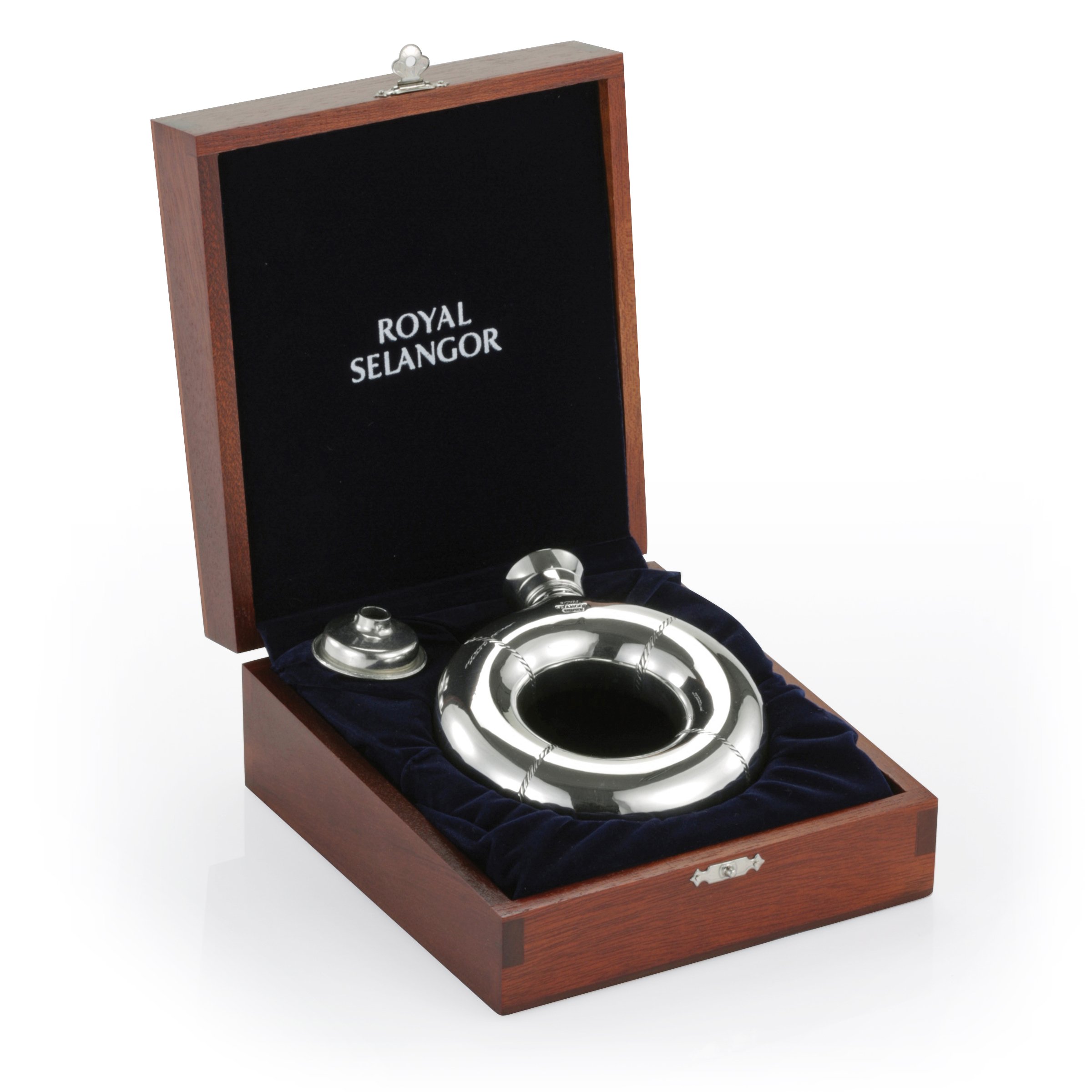 Royal Selangor Premium Pewter Hip Flask with Hand-Finished Gift Box - Perfect for Whiskey Lovers, Wedding Gifts & Anniversary Presents