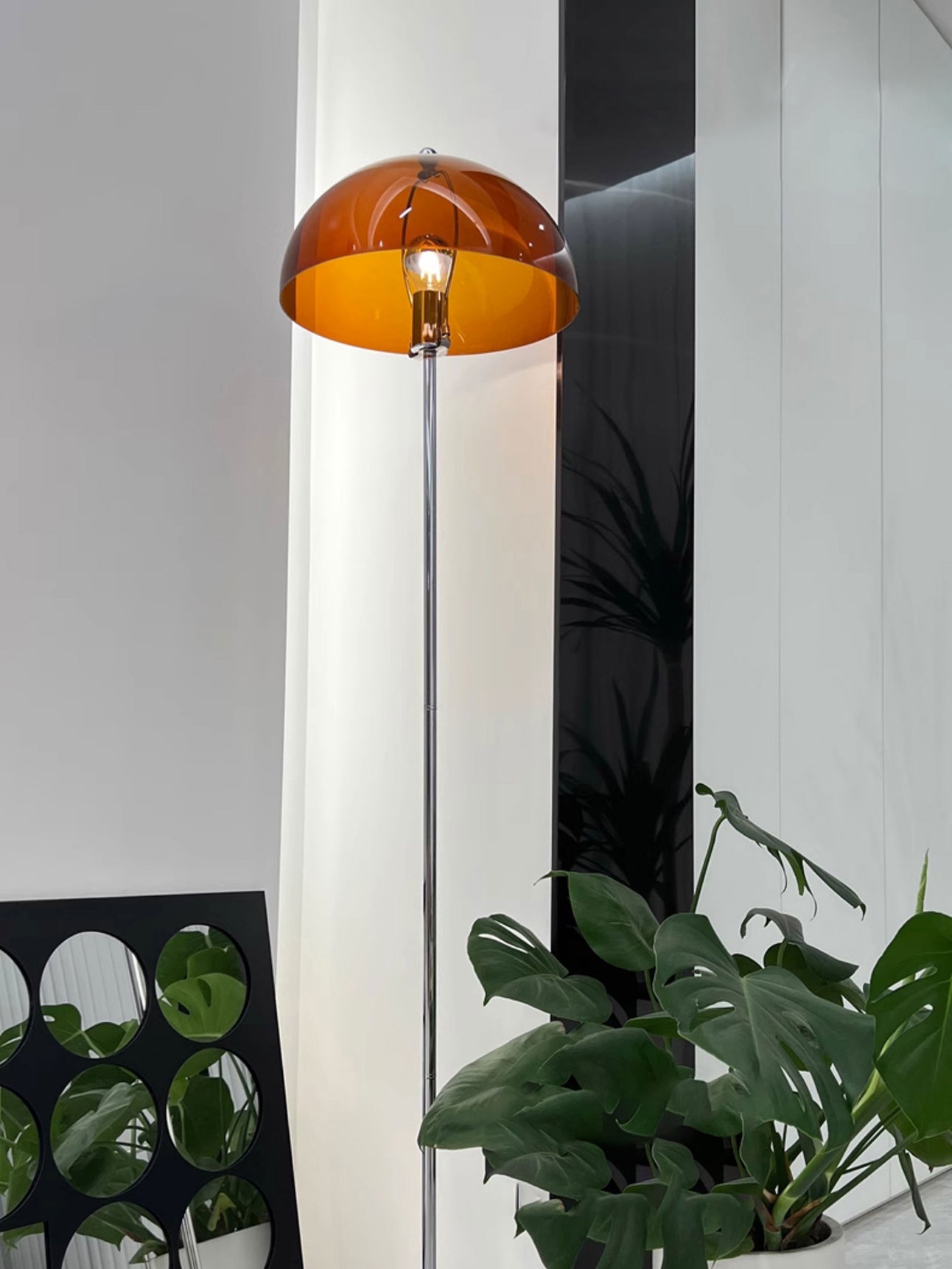 Modern Acrylic Mushroom Floor Lamp - Dimmable LED Standing Light for Living Room, Bedroom & Office - Soft Ambient Lighting for Home Decor & Relaxation