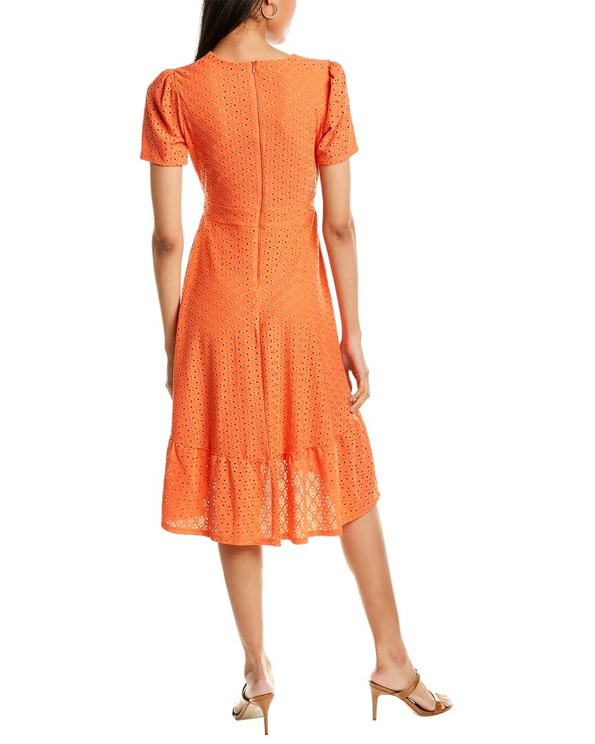 London Times Women's Short Sleeve Ruffle Wrap Dress - Flowy Summer Dress for Casual Outings, Beach Cover Up & Date Night Outfits