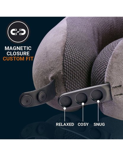 Go Travel Ultimate 3.0 Memory Foam Neck Pillow for Airplane, Car & Office - Ergonomic Support for Travel & Sleep Comfort