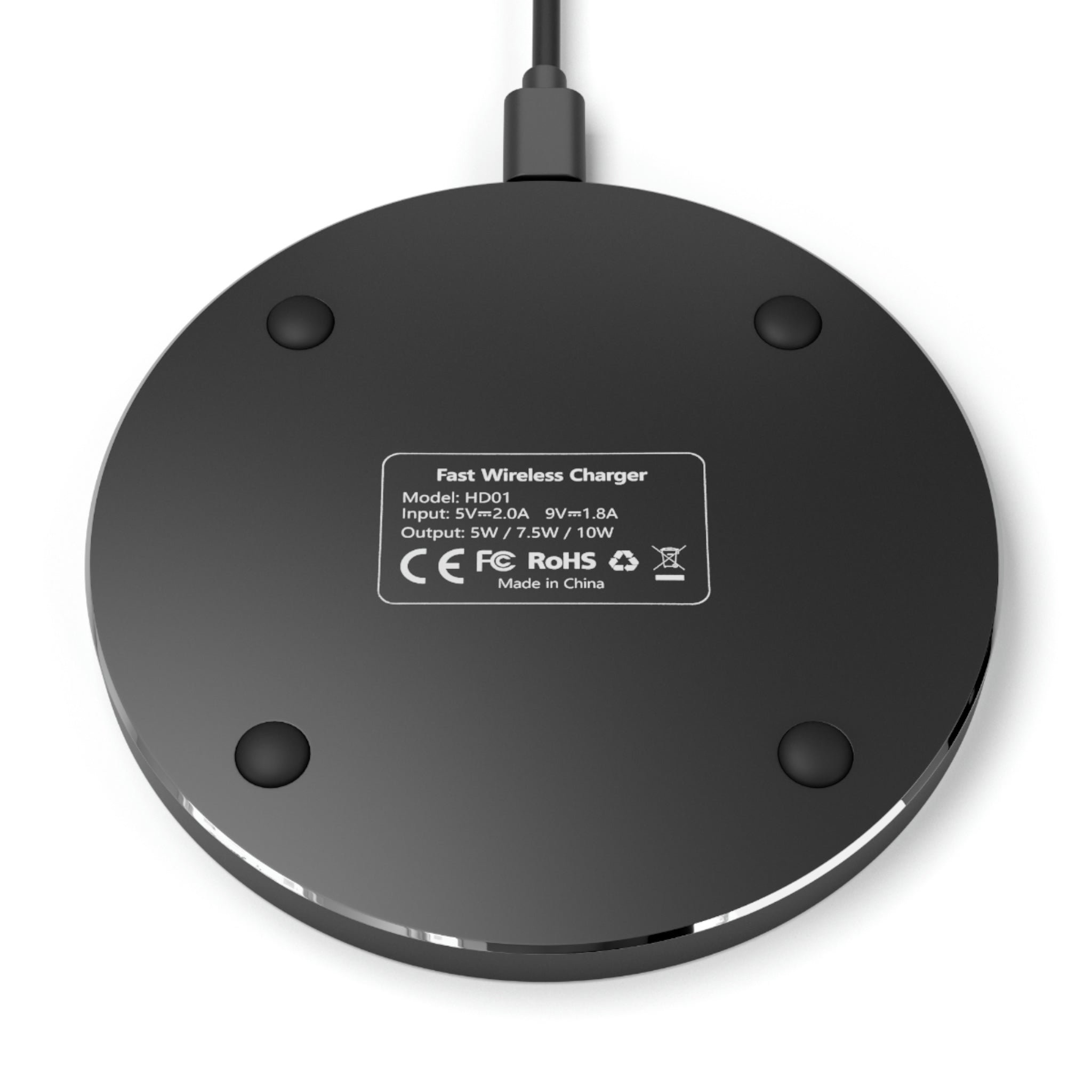 Forever Lei Fast Wireless Charger - Qi Certified 10W/7.5W/5W Charging Pad for iPhone 15/14/13/12, Samsung Galaxy S23/S22/S21 - Perfect for Home, Office & Nightstand Charging