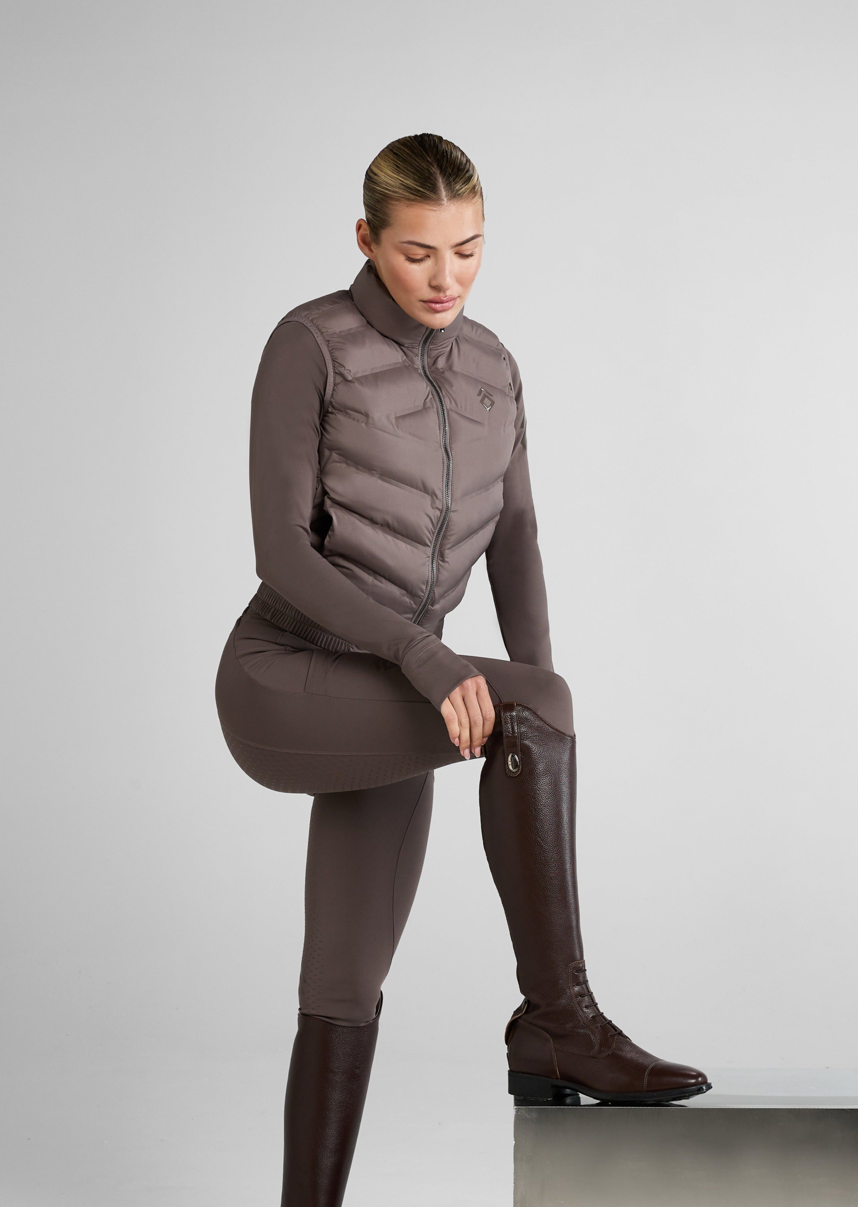 Premium Fawn Core Leggings with Full Seat Grip - High Waisted Yoga Pants for Women - Perfect for Pilates, Barre & Everyday Comfort