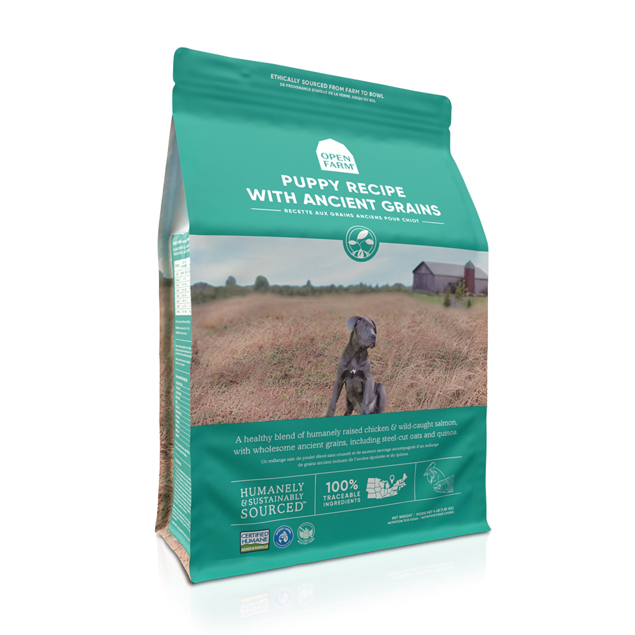 Open Farm Puppy Food with Ancient Grains - Premium Dry Dog Food for Puppies, Grain-Inclusive Nutrition for Growing Dogs - Perfect for Small Breed Puppies & Active Young Dogs