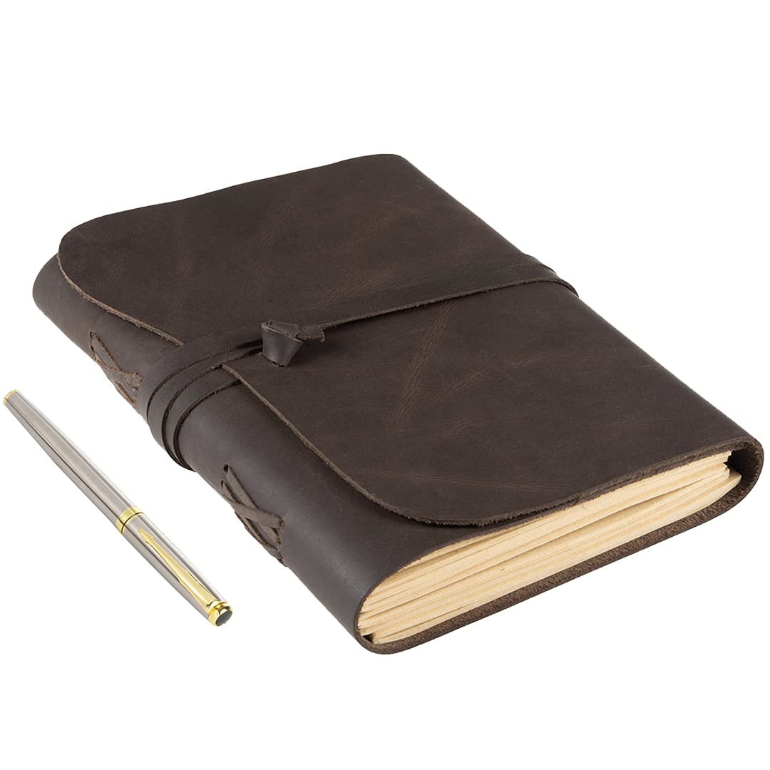 Premium ELIZO Leather Journal Notebook - 7x9