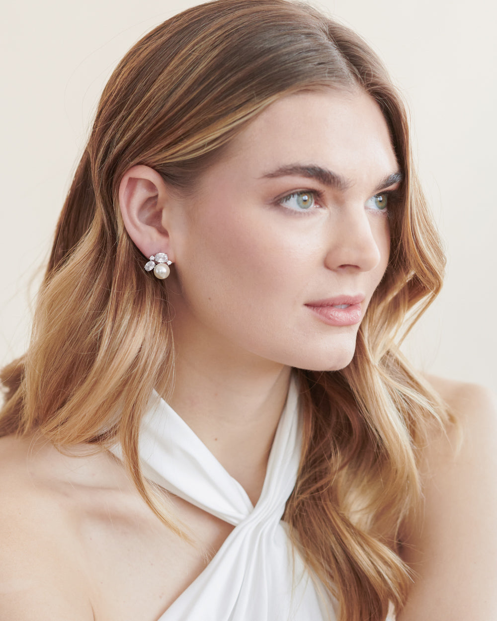 Laura Pearl Stud Earrings - Classic Round Pearl Studs for Women, Hypoallergenic & Comfortable, Perfect for Everyday Wear, Work, and Special Occasions