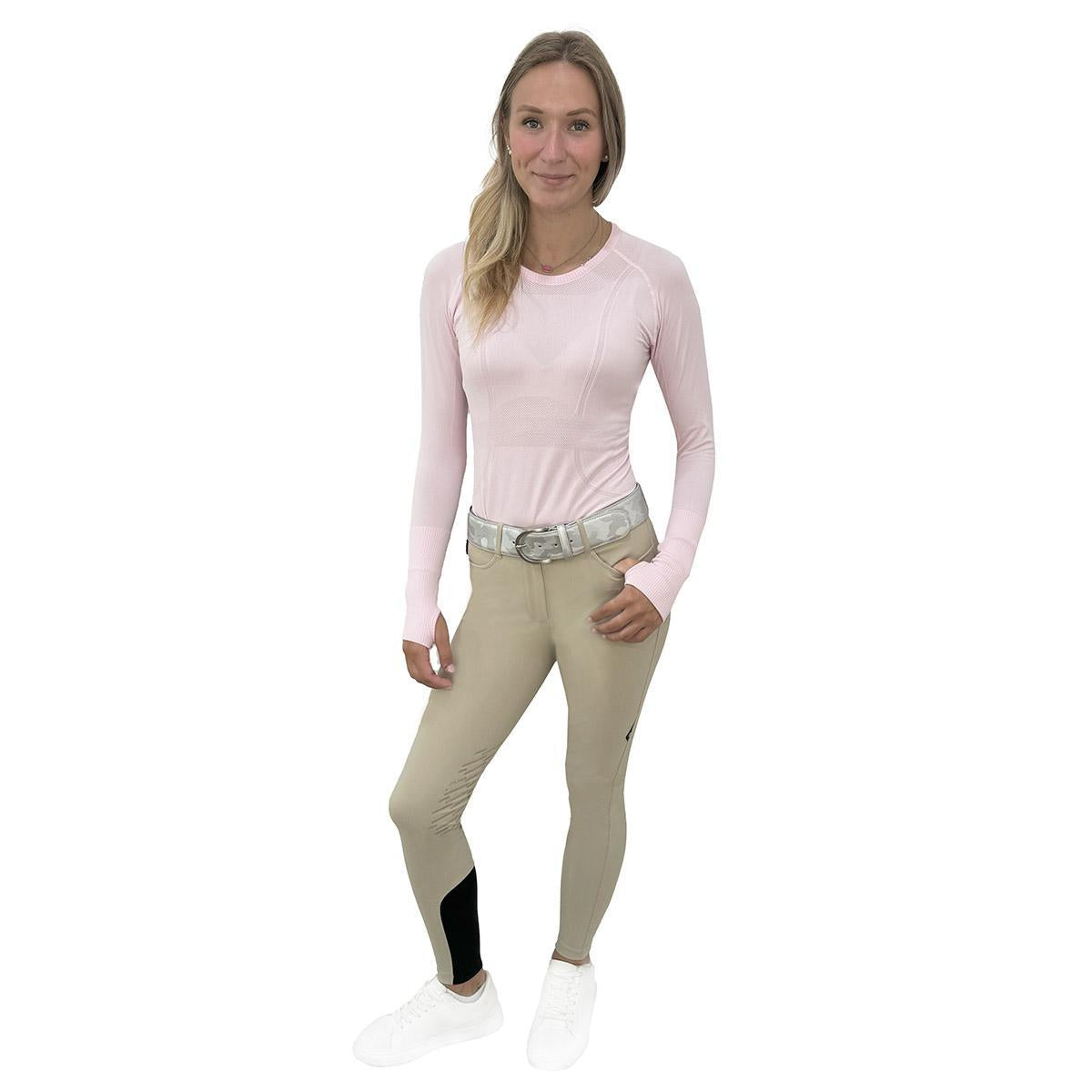 Equiline Women's CorneK Knee Grip Breeches - Equestrian Riding Pants for Horseback Riding & Show Jumping - Comfortable & Durable for Training & Competitions