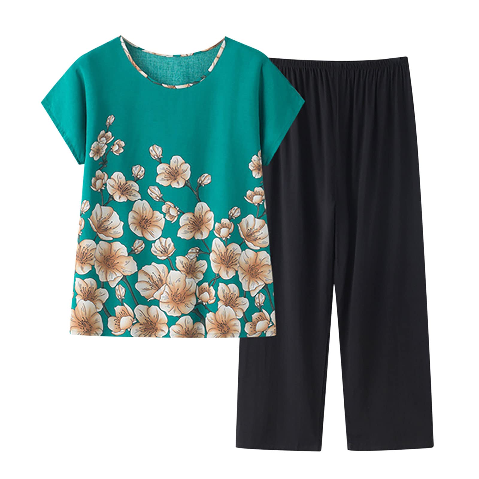 Women's 2-Piece Lounge Set - Soft Loose Shirt & Comfortable Pants - Cozy Fall Outfits for Women - Perfect for Relaxing at Home, Yoga, or Casual Wear