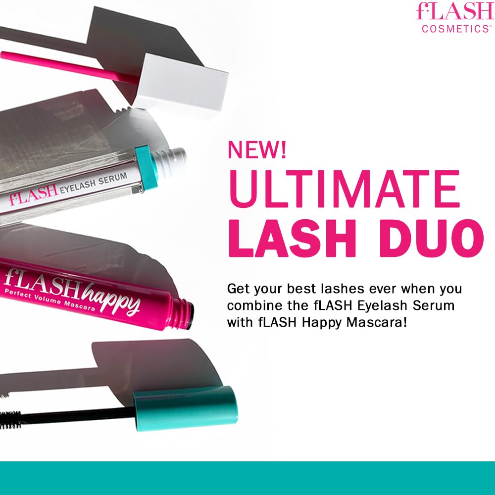 Flash Ultimate Lash Duo - Eyelash Growth Serum & Volumizing Mascara Set for Longer, Thicker, Natural Lashes - Perfect for Daily Use, Special Occasions & Lash Care Routine