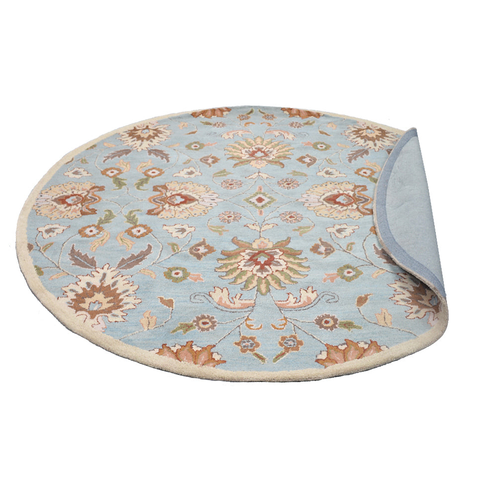 Cyclamen Hand Tufted Rug - Soft Floral Area Rug for Living Room, Bedroom, Nursery - Premium Wool Carpet for Home Decor