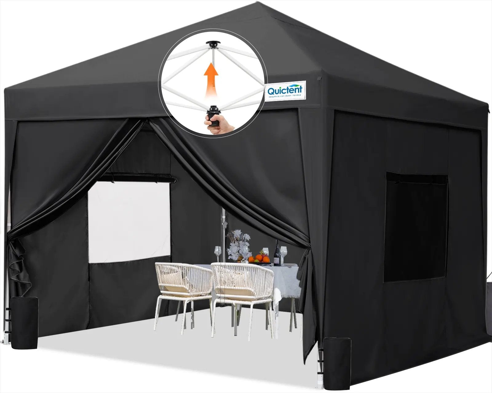 10' x 10' Pop Up Privacy Canopy Tent with Side Walls - Perfect for Outdoor Events, Beach Parties, and Backyard Gatherings