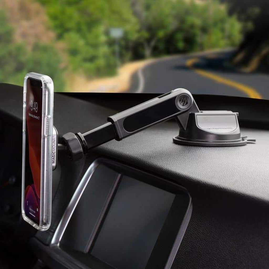 MagicMount™ Extendo - Universal Magnetic Phone Mount for Car, Desk & Wall - Strong Hold for iPhone, Samsung & All Smartphones - Perfect for Driving, Working & Home Use