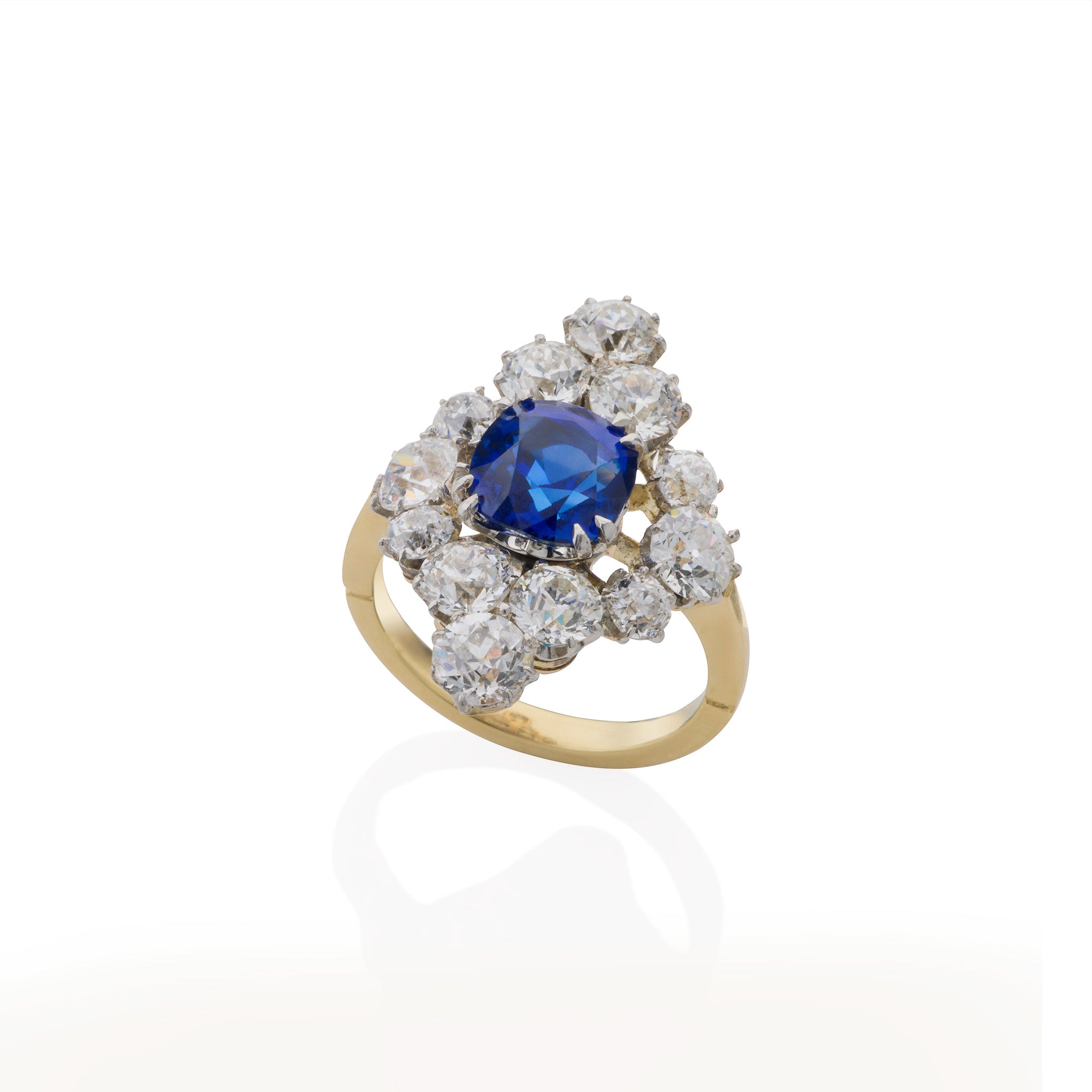 Exquisite Edwardian AGL Certified Ceylon Sapphire & Diamond Vintage Ring – Elegant Engagement, Anniversary Gift for Her