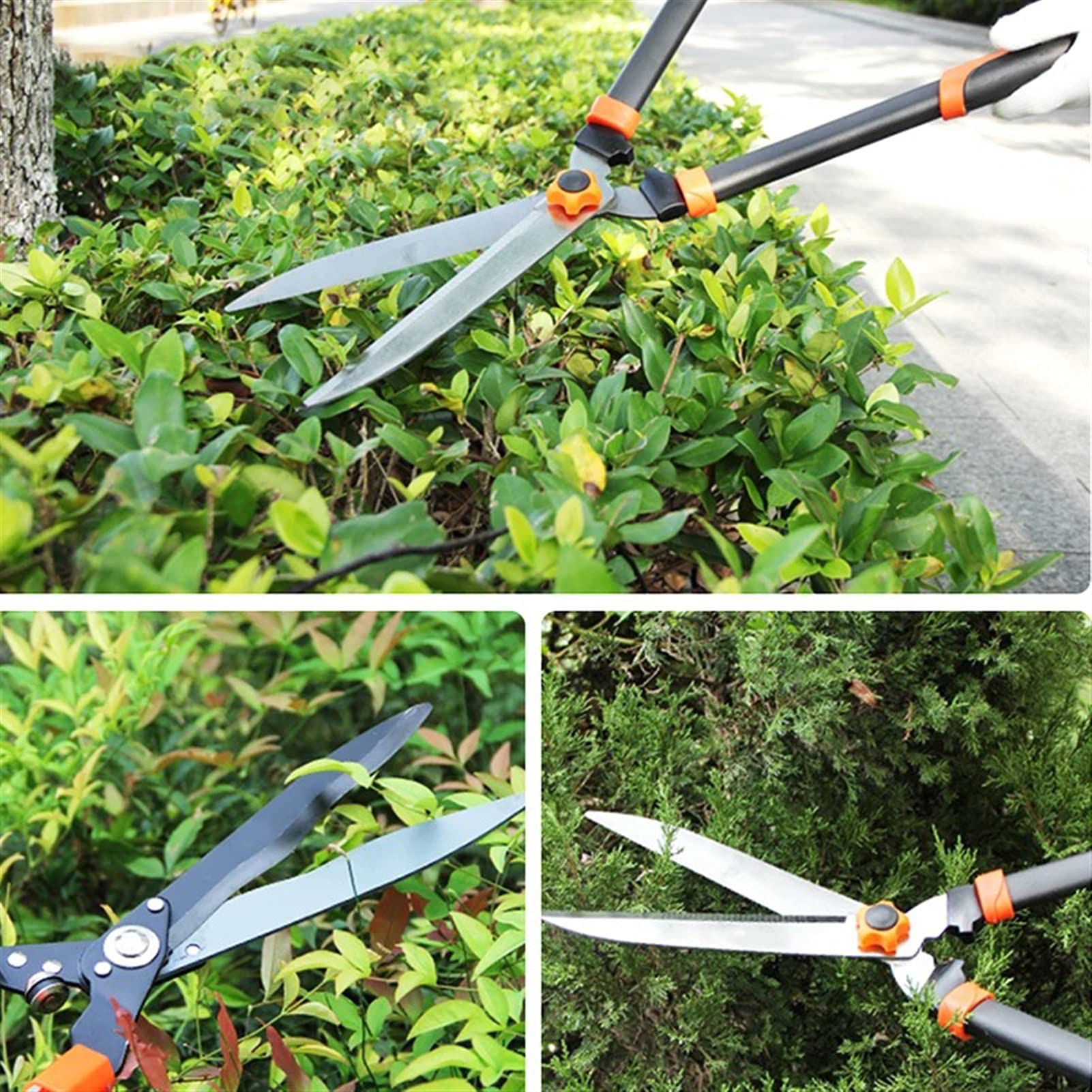 Long Handle Hedge Trimmer, Garden Pruning Shears, High Branch Cutter - Non-Telescopic Lawn Care Tool for Shaping Hedges, Bushes & Trees - Perfect for Home Gardening, Landscaping & Yard Maintenance
