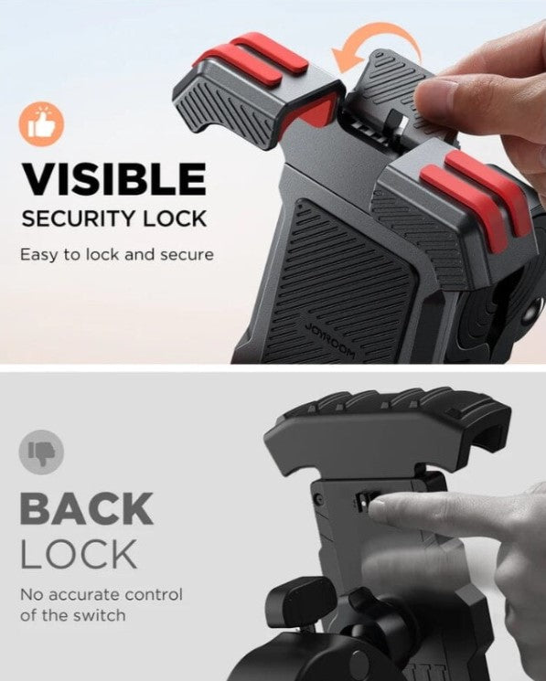 JoyRoom Bike Phone Mount Holder - Universal Adjustable Handlebar Smartphone Bracket for Cycling, Running, Hiking & Outdoor Sports