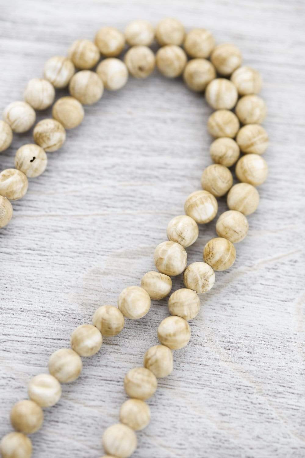 108 Bead Naga Shell Mala - Handmade Buddhist Prayer Beads Necklace for Meditation, Yoga & Spiritual Healing | Natural Shell Beads for Mindfulness Practice & Stress Relief