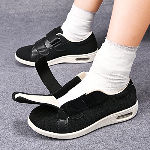 **JBTNBX Men's Wide Width Adjustable Diabetic Walking Shoes - Lightweight Sneakers for Elderly Men with Edema - Comfortable Indoor & Outdoor Use for Daily Walking, Travel & Casual Wear**