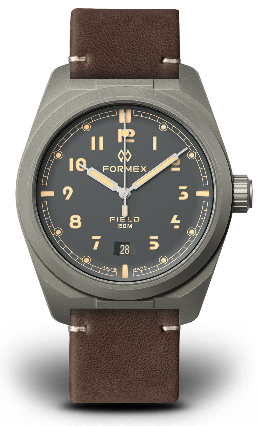 Formex Field Ash Grey Watch - Premium Swiss Automatic Diver for Men - Waterproof Luxury Timepiece for Outdoor, Diving & Business Wear