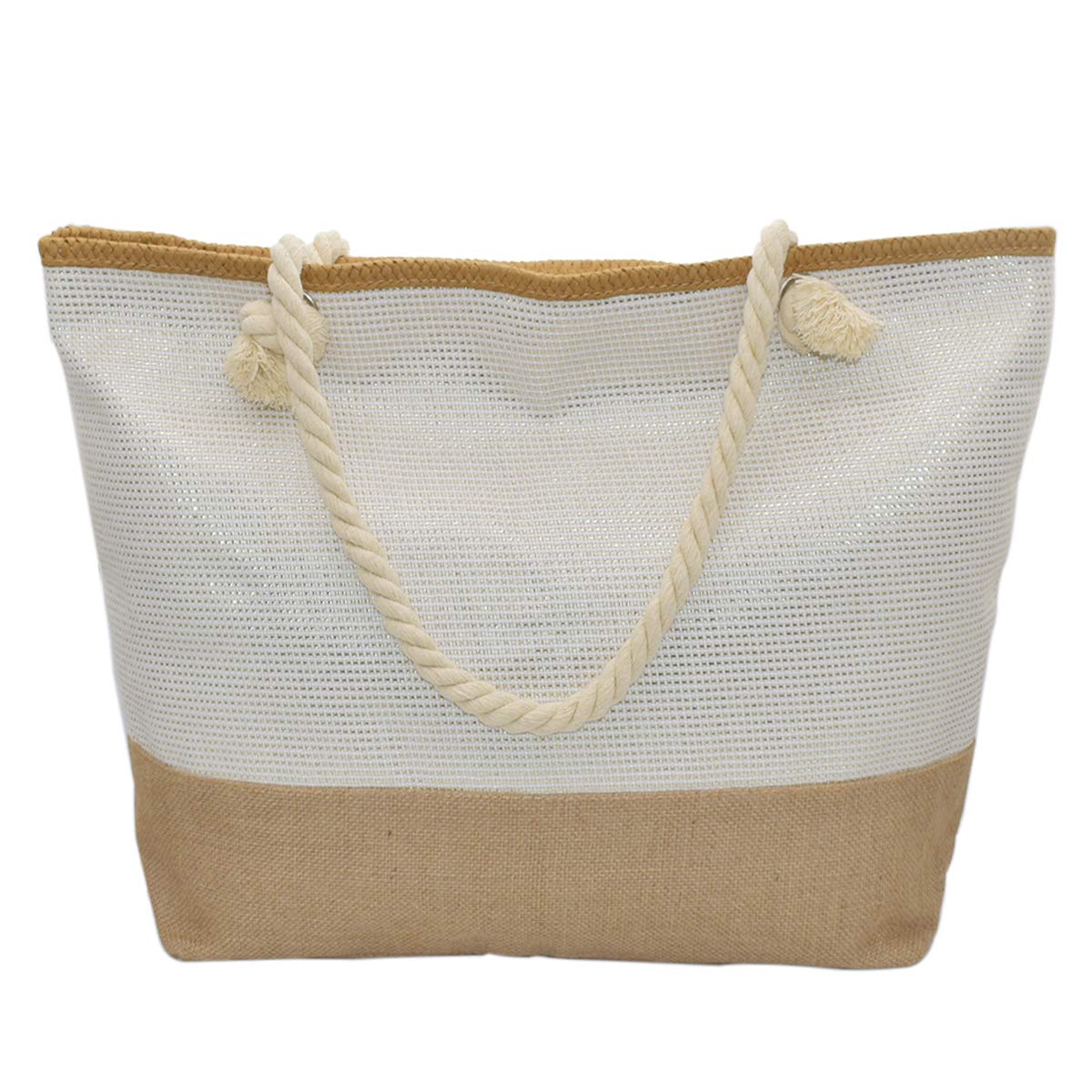 Large Beach Tote Bag for Women - Waterproof Canvas Straw Shoulder Bag, Handbag for Travel, Gym, Swim | Perfect for Pool, Beach Vacation, Shopping & Outdoor Activities