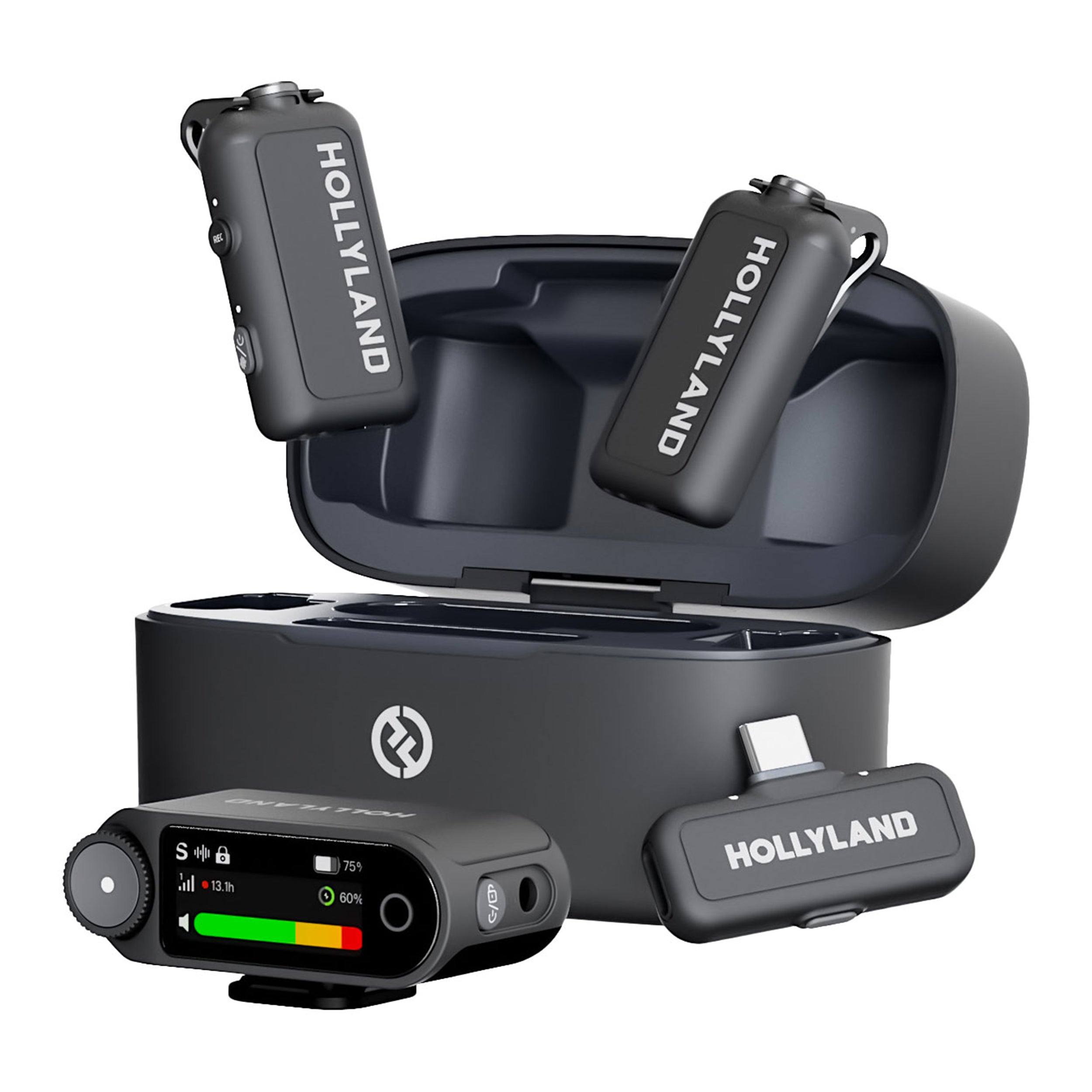 Hollyland LARK MAX 2 Ultimate Combo Wireless Microphone System (6701 Ultimate Combo) - Professional Audio Kit for YouTube, Streaming, Vlogging & Film Production