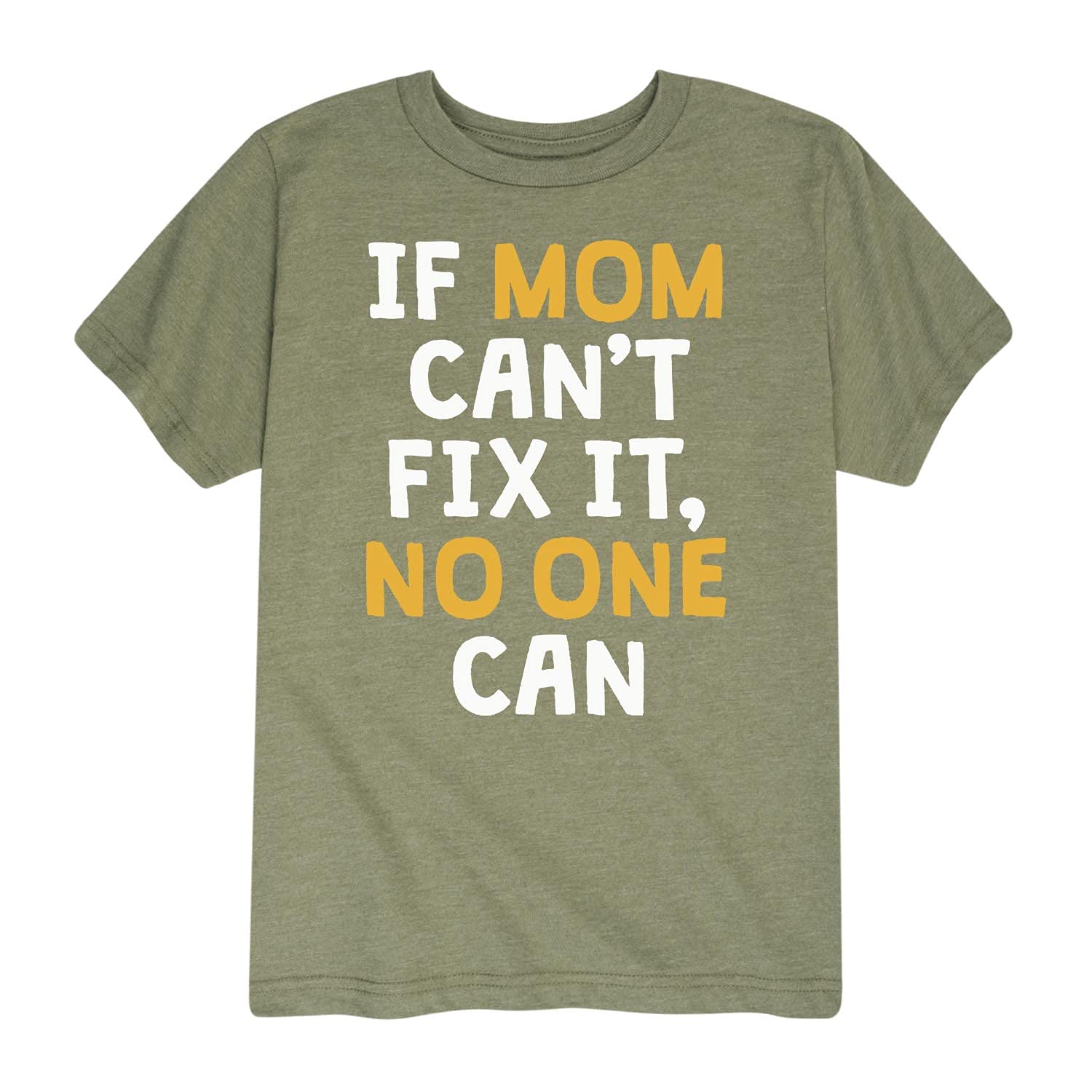 Funny Toddler T-Shirt 'If Mom Can't Fix It No One Can' - Cute Short Sleeve Cotton Top for Boys & Girls - Perfect for Playdates, Family Photos & Everyday Wear