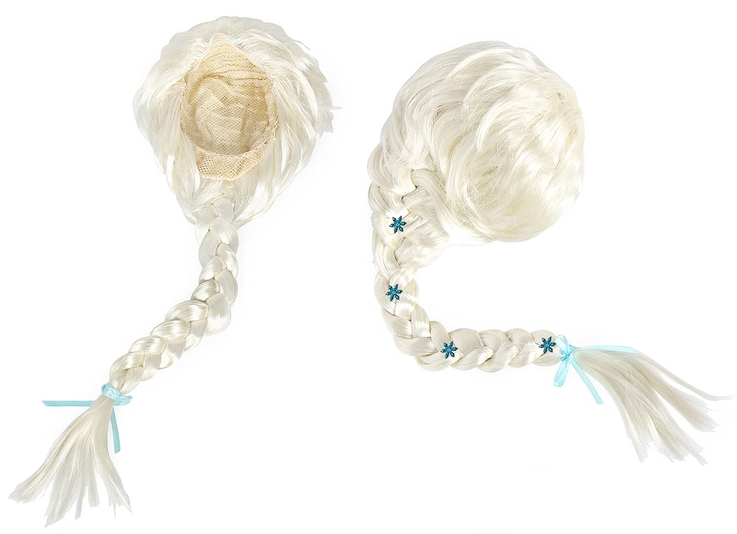 Disney Princess Rapunzel Braided Wig with Tiara & Butterfly Pin Set - Long Hair Costume for Girls | Perfect for Halloween, Dress-Up & Birthday Parties