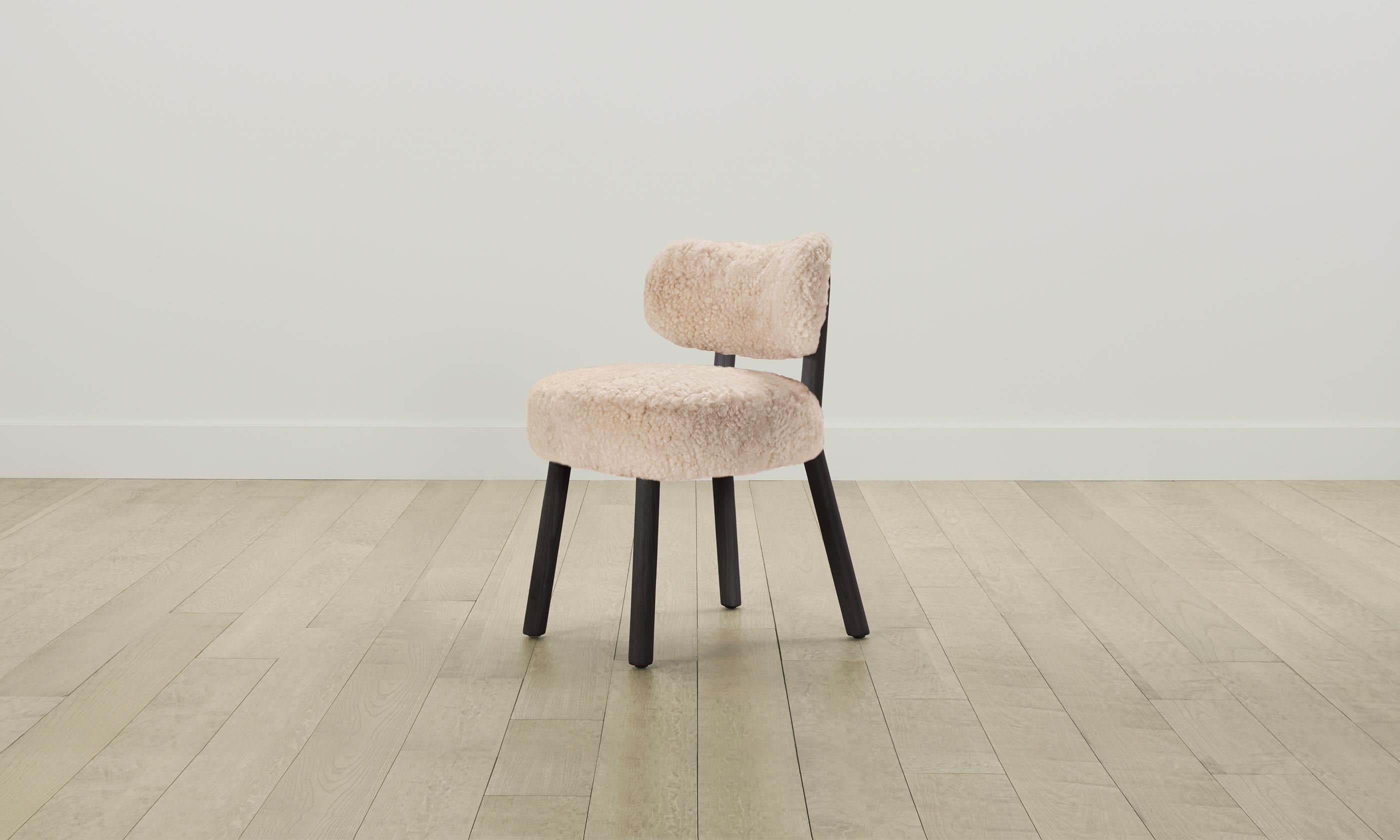 Premium Shearling Dining Chair - The Jane Chair for Modern Home & Restaurant Decor - Cozy Seating for Dining Room, Kitchen, and Cafe
