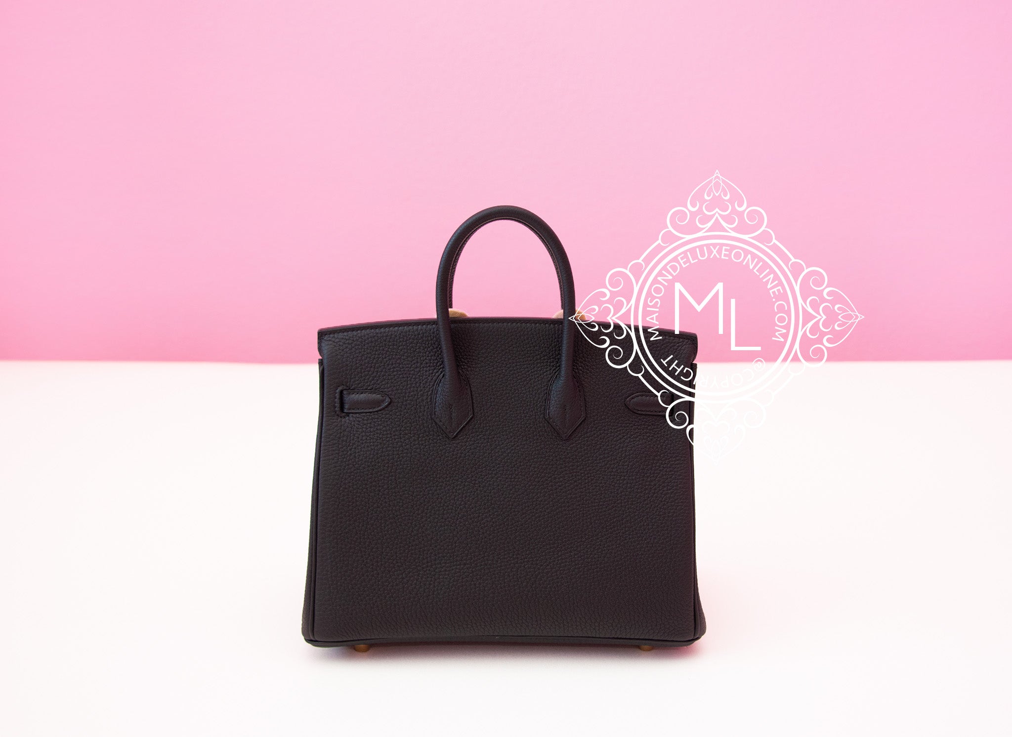 Authentic Hermes Black Togo Gold Hardware Birkin 25 Handbag | Luxury Designer Shoulder Bag for Women | Perfect for Work, Travel & Special Occasions