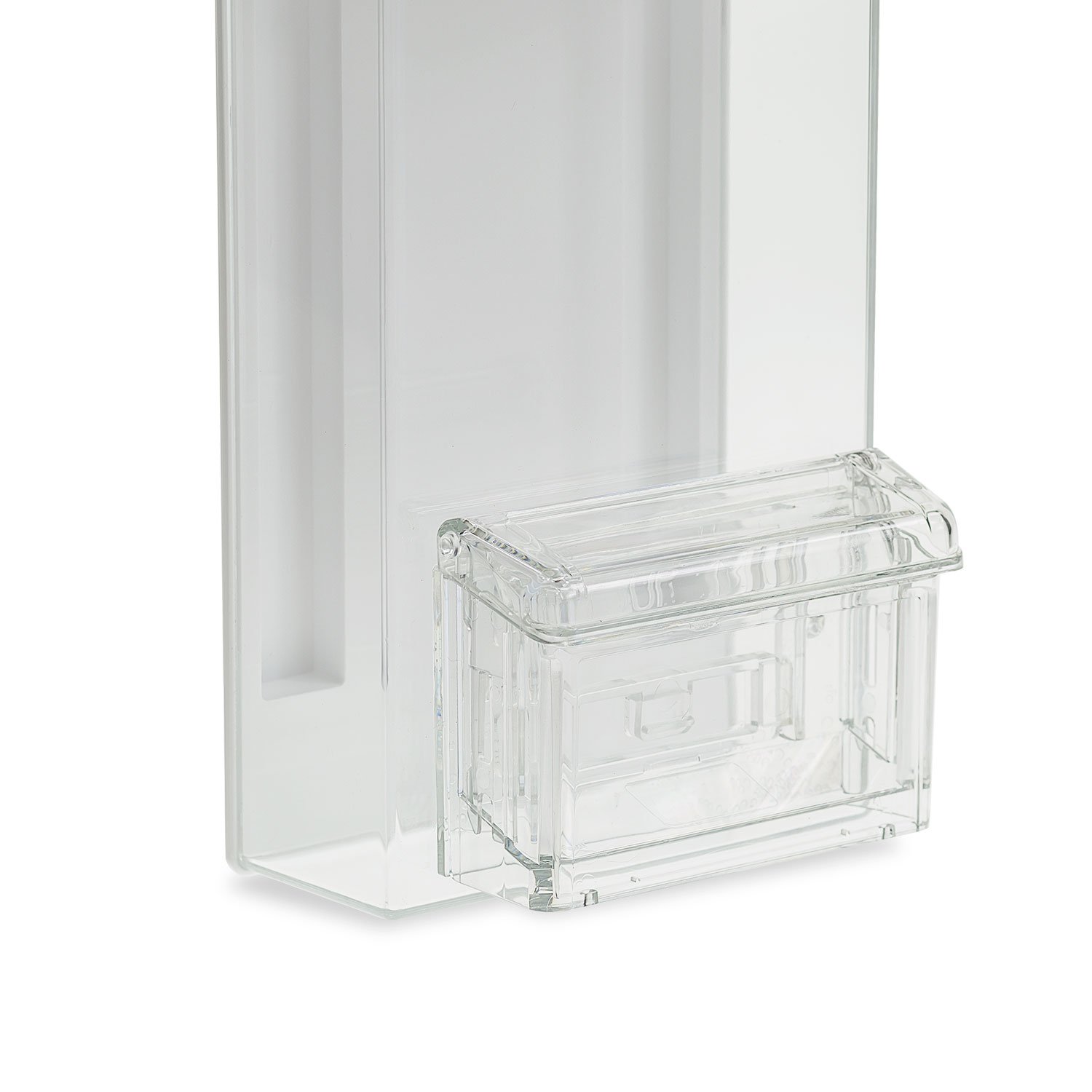 Source One Outdoor Trifold Brochure Display with Business Card Slot - White Lid - Perfect for Restaurants, Hotels & Trade Show Booths