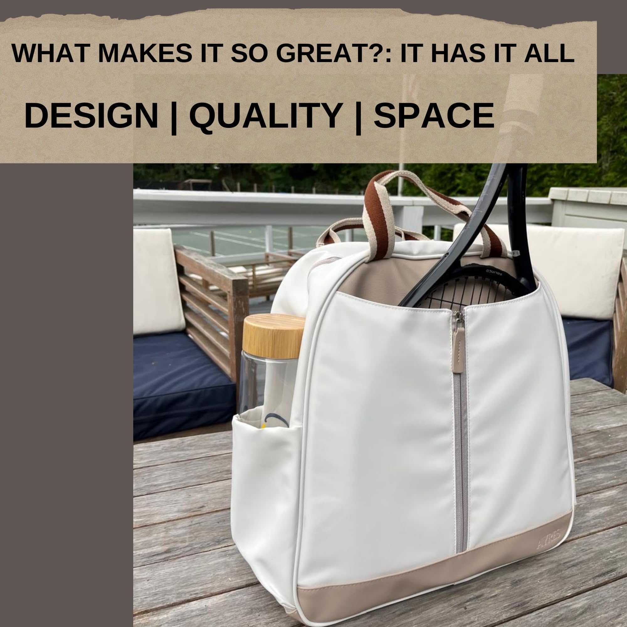 **Stylish Women's Tennis Backpack - Lightweight Padel & Pickleball Bag Holds 2 Rackets | Perfect for Gym, Court & Travel | Durable & Spacious Tennis Racket Bag for Women**