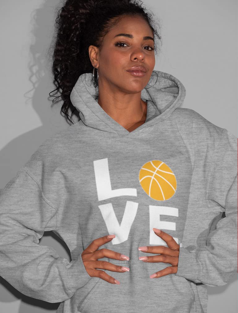 Tstars Love Basketball Hoodie for Women & Teen Girls - Gifts for Coaches, Fans & Players - Soft & Comfortable Sweatshirt Hoodies - Perfect for Game Day, Practice & Casual Wear