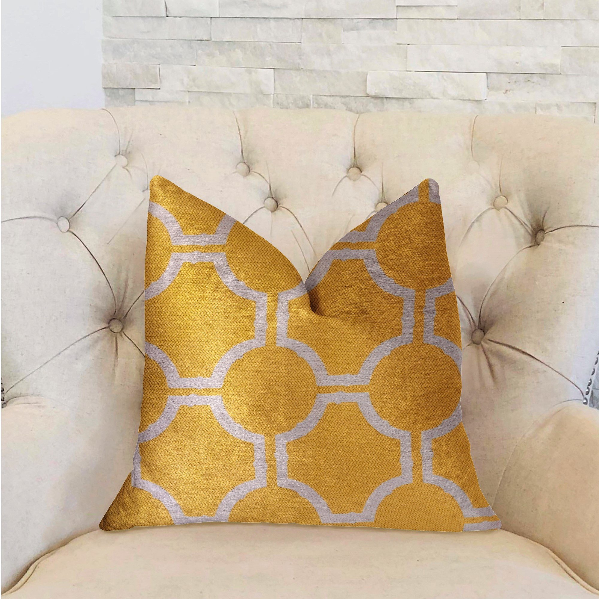 Plutus Honeycomb Luxury Throw Pillow 20x36 Inches - King Size Decorative Cushion for Sofa, Bed & Living Room - Soft & Stylish Home Decor Accent