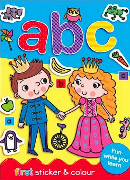 ABC First Sticker & Coloring Book - Fun Learning Activity for Kids - Perfect for Home, School & Travel Use