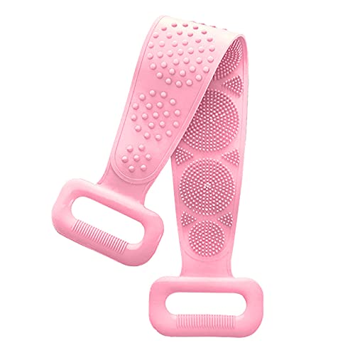 Exfoliating Silicone Body Brush for Shower & Bath - Gentle Skin Care, Acne Scar Treatment, Face & Body Scrubber (Pink, One Size) - Perfect for Daily Cleansing & Spa-Like Skincare Routine