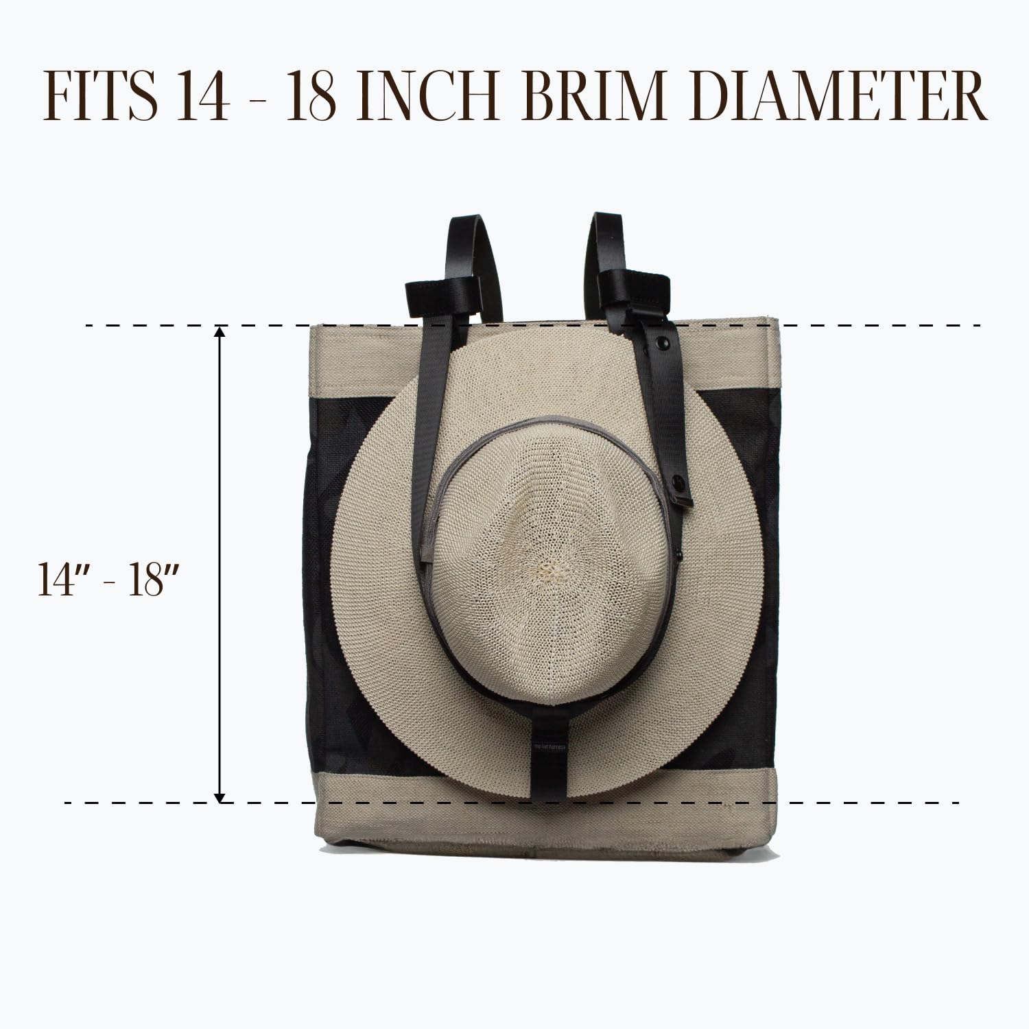 Stylish Durable Hat Holder for Travel - Organizer for Purses, Totes, Bags, Backpacks & Luggage | Fits Multiple Hats Including Cowboy Hats with Thick or Curved Brims | Perfect for Vacations, Road Trips & Outdoor Adventures