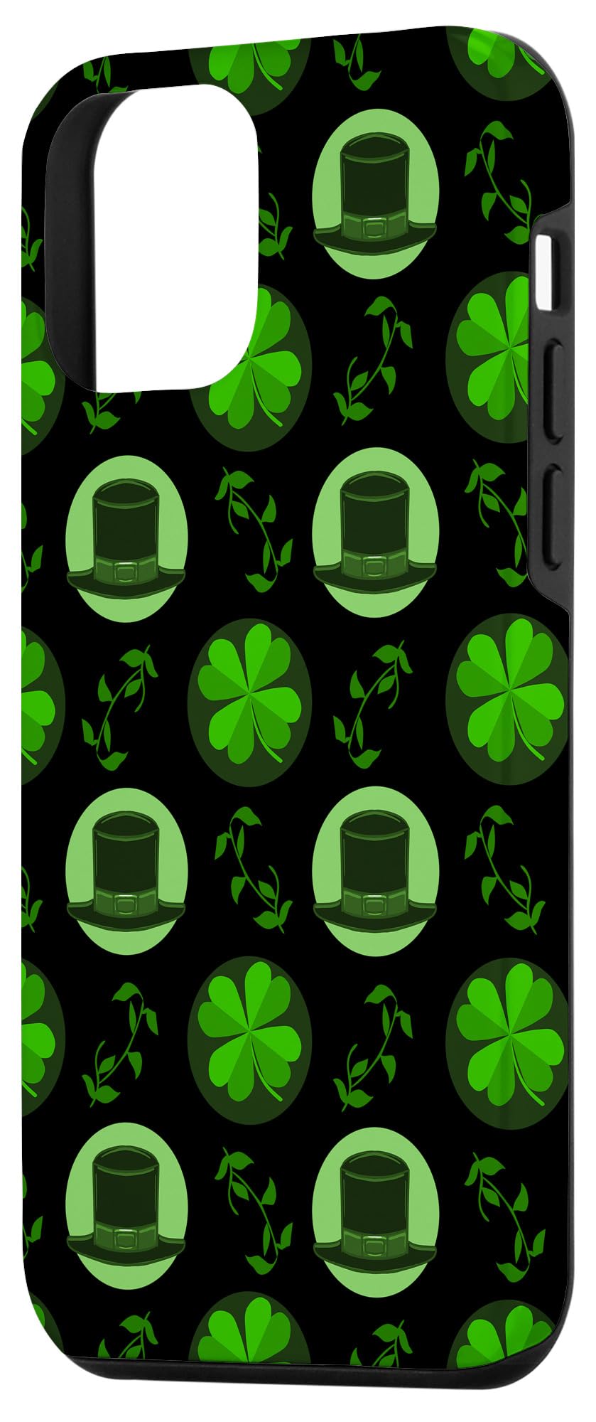 iPhone 12 Mini Case - Shamrock Clover Leprechaun Hat Pattern for St. Patrick's Day | Protective Phone Cover for Parties & Irish Celebrations